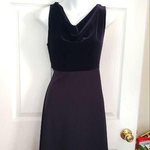 Classy, Ultra Chic, Black Velvet & Crepe LBD, Sz 6